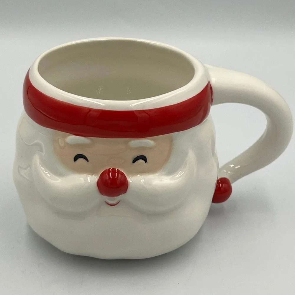 Target Santa Claus Coffee Mug White Excellent 2014 Holiday Figural